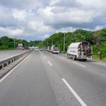 Interdiction trucks on the road with foreigners in the process of deportation