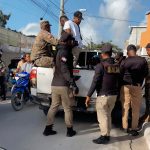 Interdiction agents and the army detained an illegal alien in the bed of a pickup truck.