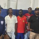 illegal foreigners stopped at police detachment with immigration agent, and politur