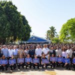 foto de autoridades DGM con 400 nuevos agentes, todos parados de frente